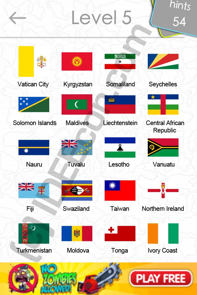 Flags Quiz Game Level 1, 2, 3, 4, 5 Lösungen iPhone, iPad › Lösungen