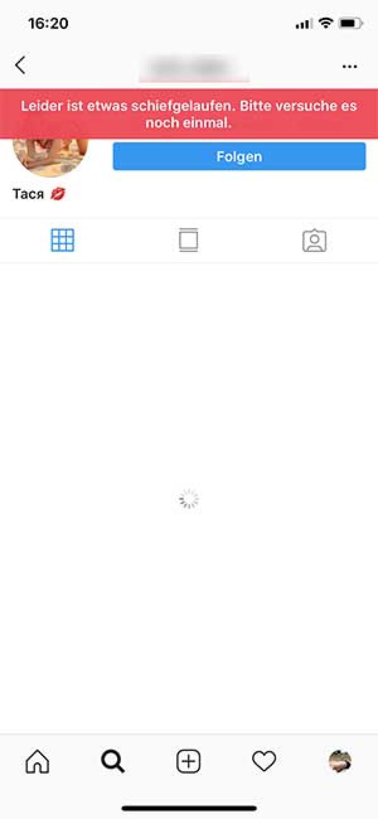 Instagram Leider ist etwas schiefgelaufen. Bitte versuche… › Lösungen & Tipps