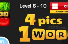 4 Pics 1 Word Lösung Level 6, 7, 8, 9, 10 Classic von Itch Mania – Android und iOS (iPhone)