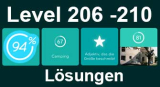 94% Level 206, 207, 208, 209, 210 Lösungen