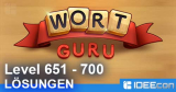 Wort Guru Level 651 bis 700 Lösung – einfache Suche