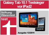 Laut Stiftung Warentest Galaxy Tab 10.1 besser als iPad2