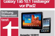 Laut Stiftung Warentest Galaxy Tab 10.1 besser als iPad2